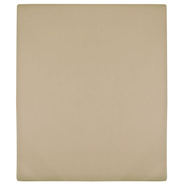 vidaXL Jersey Fitted Sheet Taupe 140x200 cm Cotton