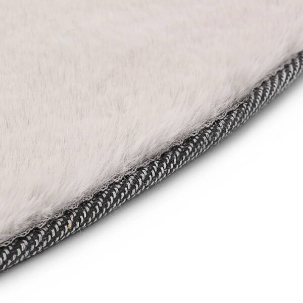 vidaXL Rug 80 cm Faux Rabbit Grey