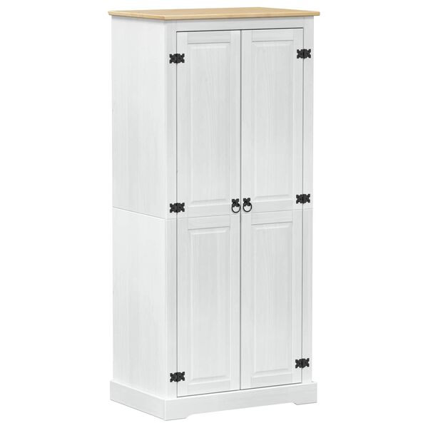 vidaXL Wardrobes with Shelf White 76 x 50 x 170 cm Solid Pine Wood