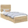 vidaXL Bed Frame with Drawer Sonoma Oak 90 x 190 cm Engineered Wood