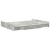 vidaXL Storage Bed Frame Concrete Grey 140 x 190 cm Engineered Wood