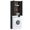 vidaXL Washing Machine Cabinet Black 64x25.5x190 cm