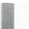 vidaXL Chicken Wire Fence Galvanised Steel 25x0.5 m Silver