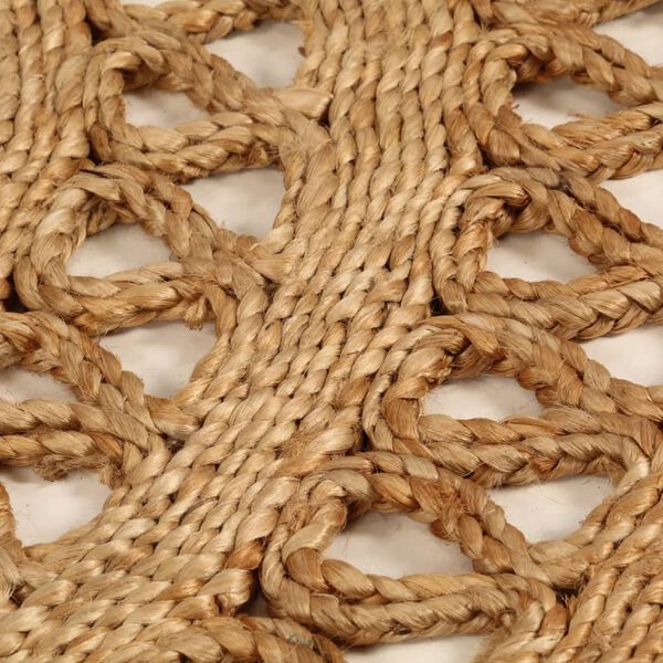 vidaXL Area Rug Hand-braided Jute 120 cm Round