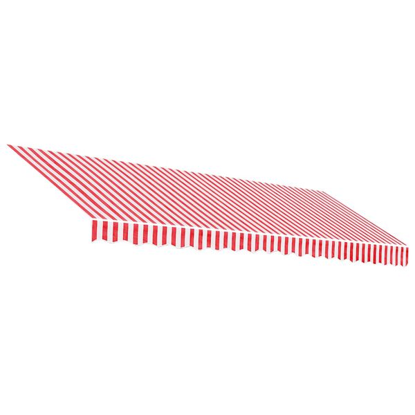 vidaXL Replacement Fabric for Awning Red and White Stripe 4.5x3 m