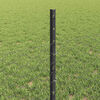 vidaXL Fence with Post Grey 0.5 x 50 m Steel and PVC
