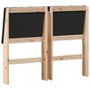 vidaXL Upholstered Headboard Black 120 cm Solid Pine Wood