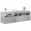 vidaXL TV Cabinet with LED Lights Concrete Grey 120x35x40 cm