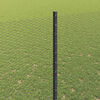 vidaXL Fence with Post Grey 1.5 x 50 m Steel and PVC
