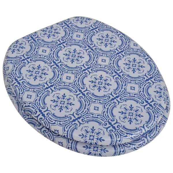 vidaXL Toilet Seat with MDF Lid Porcelain Design