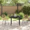 vidaXL Garden Dining Set 3 pcs Brown Powder-Coated Steel