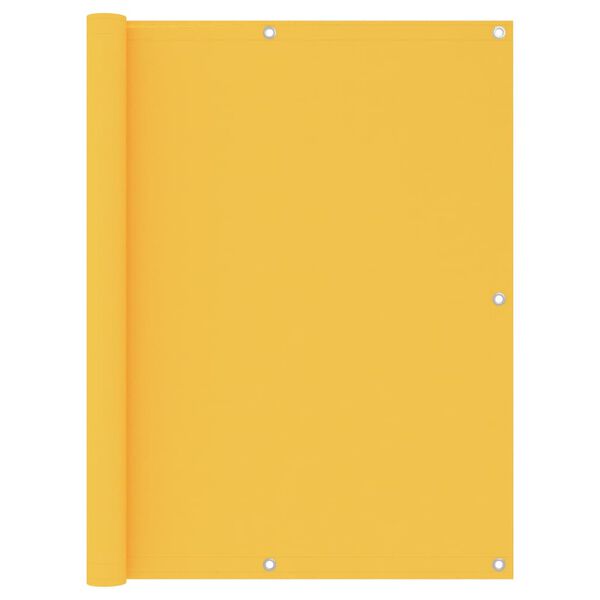 vidaXL Balcony Screen Yellow 120x400 cm Oxford Fabric