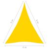 vidaXL Sunshade Sail Oxford Fabric Triangular 4x5x5 m Yellow