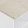 vidaXL Bar Table White and Concrete 60x60x110 cm
