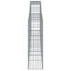 vidaXL Arched Gabion Baskets 15 pcs 400x30x100/120 cm Galvanised Iron