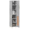 vidaXL Highboard Concrete Grey 34.5x34x180 cm Engineered Wood