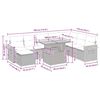 vidaXL 9 Piece Garden Sofa Set with Cushions Beige Poly Rattan Acacia
