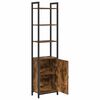 vidaXL Book Cabinet Smoked Oak 40 x 24 x 161 cm Engineered Wood