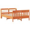 vidaXL Bed Frame without Mattress Wax Brown 120x200 cm Solid Wood Pine