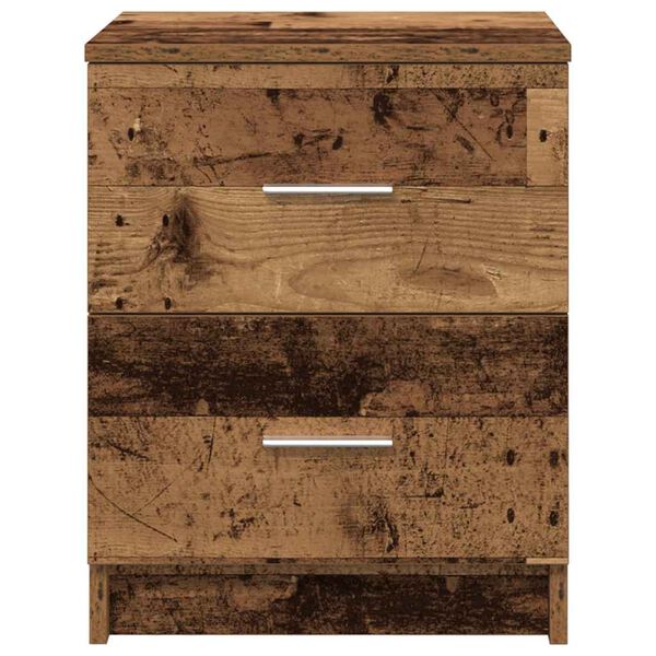 vidaXL Bedside Cabinets 2 pcs with 2 Drawers Old Wood 40x36x50 cm