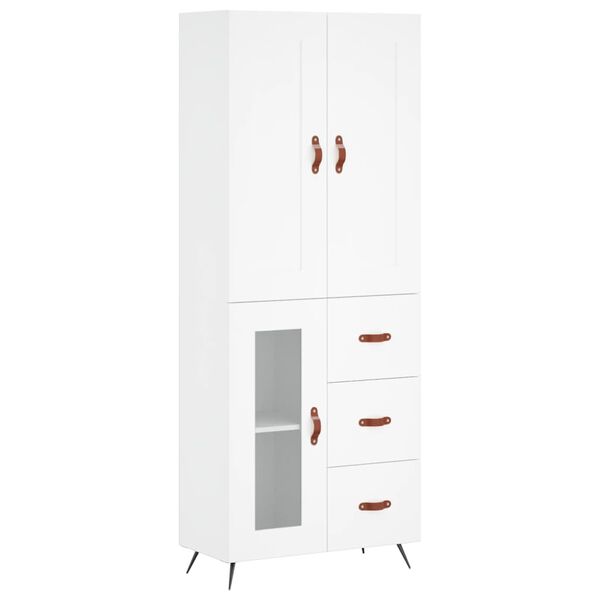vidaXL Highboard White 69.5x34x180 cm Engineered Wood