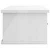 vidaXL Wall-mounted Drawer Shelf High Gloss White 60x26x18.5 cm Engineered Wood