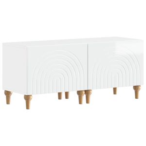 vidaXL TV Cabinet High Gloss White Engineered Wood