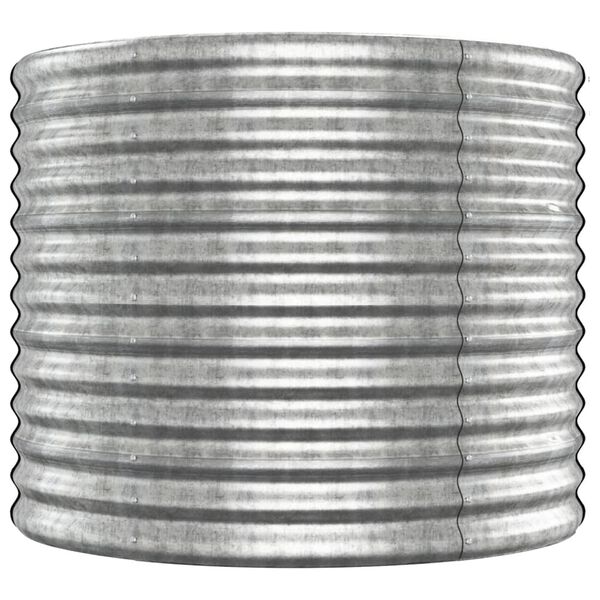 vidaXL Garden Raised Bed Powder-coated Steel 512x80x68 cm Silver