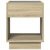 vidaXL Bedside Table with Infinity LED Sonoma Oak 40x40x50 cm