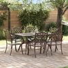 vidaXL Garden Dining Set 7 pcs Bronze Aluminium