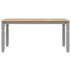 vidaXL Dining Table Corona Grey 160x80x75 cm Solid Wood Pine