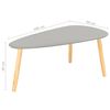 vidaXL Coffee Tables 2 pcs Grey Solid Pinewood