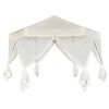 vidaXL Hexagonal Pop-Up Marquee with 6 Sidewalls Cream White 3.6x3.1 m