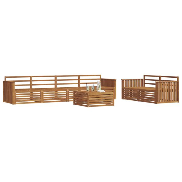 vidaXL Outdoor Sofa Set 7 pcs Natural Solid Acacia Wood