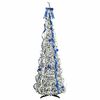 vidaXL Artificial Christmas Tree with 200 LEDs White 210 cm PVC