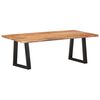 vidaXL Coffee Table with Live Edges 115x60x40 cm Solid Acacia Wood
