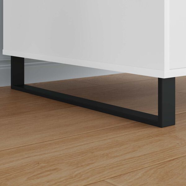 vidaXL Furniture Feet 12 pcs Black 59.6 x 4 x 10 mm Iron