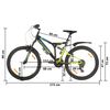 vidaXL Mountain Bike 21 Speed 26 inch Wheel 49 cm Black