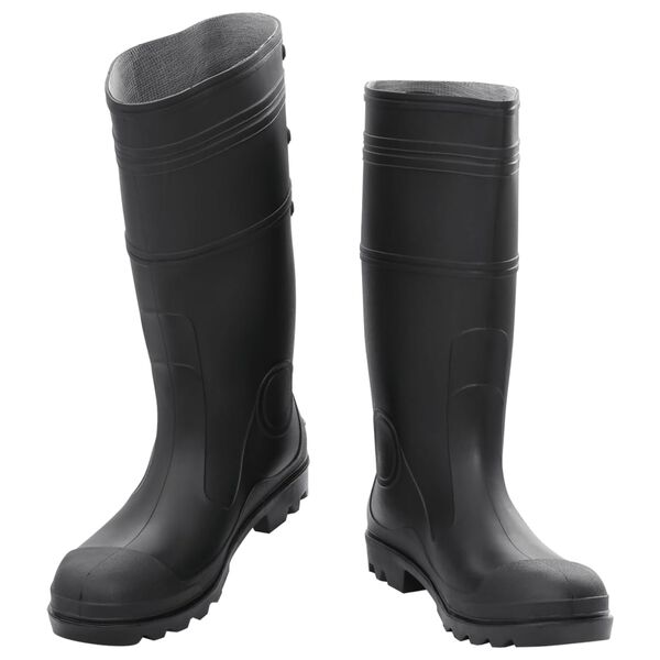 vidaXL Rain Boots Black Size 44 PVC