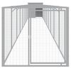 vidaXL Dog House with Run Light Grey 110x1017x110 cm Galvanised Steel