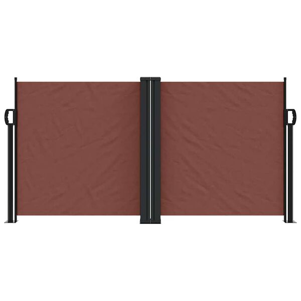 vidaXL Retractable Side Awning Brown 120x600 cm
