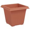 vidaXL Square Flower Pot 24 pcs Brick Red 16 x 16 x 14 cm Plastic