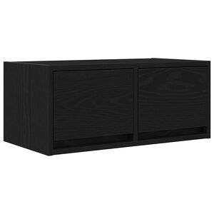 vidaXL TV Cabinet Black Oak 60x31x25.5 cm Engineered Wood
