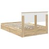 vidaXL Storage Bed with Drawer Sonoma Oak 120 x 190 cm Engineered Wood