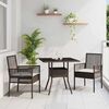 vidaXL Garden Dining Set 3 pcs Brown Poly rattan