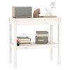 vidaXL Console Table White 80x40x75 cm Solid Wood Pine