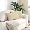 vidaXL Sofa Pillows 2 pcs Cream 60 x 40 cm Fabric