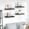vidaXL Floating Wall Shelves 4 pcs Black 50x23x3.8 cm MDF