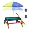 AXI Sand and Water Picnic Table Nick with Umbrella Rainbow