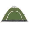 vidaXL Camping Tent 4-Person Green Quick Release